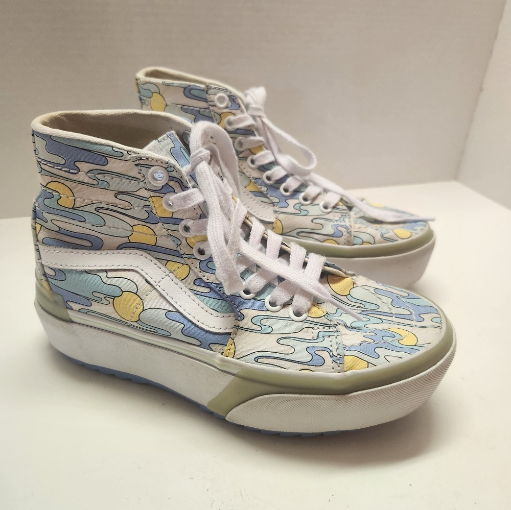 Vans Sk8-Hi Tapered UV Ink Sunwaves Platform Women's Shoes Size 6 Sneakers